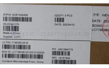 Lenovo 5CB1K62458 Tastatur inkl. Topcase ASM_ARA L83B1 OAT