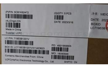 Lenovo 5CB1K62472 Tastatur inkl. Topcase ASM_HUN L83B1 OAT