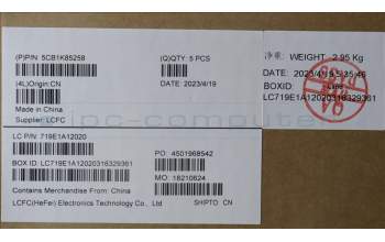 Lenovo 5CB1K85258 Tastatur inkl. Topcase ASM_ITA L82XA NFPAG BL