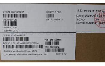 Lenovo 5CB1K85267 Tastatur inkl. Topcase schweiz L82XA NFPAG BL