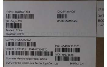 Lenovo 5CB1K91141 Tastatur inkl. Topcase ASM_ITA L82XB AB NBL