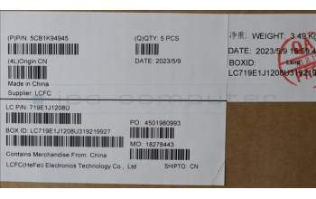 Lenovo 5CB1K94945 Tastatur inkl. Topcase ASM_CZE/SLK L82XB AG BL