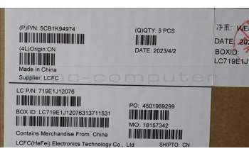 Lenovo 5CB1K94974 Tastatur inkl. Topcase ASM_UK L82XB AG NBL