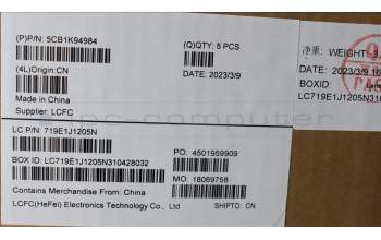 Lenovo 5CB1K94984 Tastatur inkl. Topcase ASM_RUS L82XB AG NBL