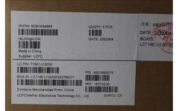 Lenovo 5CB1K94993 Tastatur inkl. Topcase ASM_BEL L82XB AG NBL