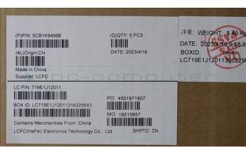 Lenovo 5CB1K94998 Tastatur inkl. Topcase ASM_CZE/SLK L82XB AGNBL