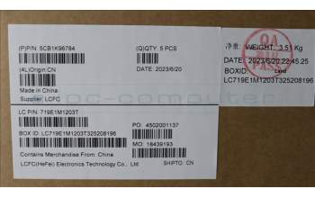 Lenovo 5CB1K96784 Tastatur inkl. Topcase ASM_BEL L82XM AG BL