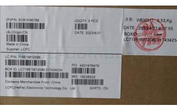 Lenovo 5CB1K96788 Tastatur inkl. Topcase ASM_ENG L82XM AG BL