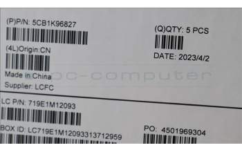 Lenovo 5CB1K96827 Tastatur inkl. Topcase ASM_FRA L82XM AG NBL