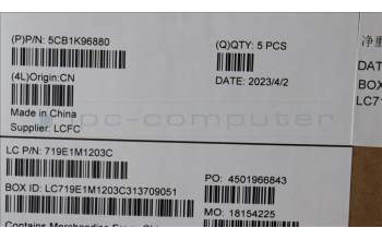 Lenovo 5CB1K96880 Tastatur inkl. Topcase ASM_ITA L82XM AGFP NBL