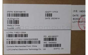 Lenovo 5CB1K98170 Tastatur inkl. Topcase ASM_CZE/SLK L83AS A/G