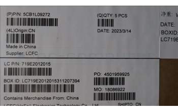 Lenovo 5CB1L09272 Tastatur inkl. Topcase ASM_UK L82YU BK