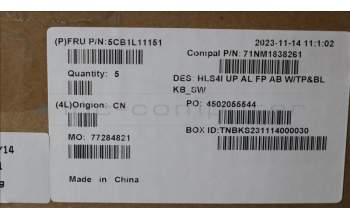 Lenovo 5CB1L11151 Tastatur inkl. Topcase_SWS C82XD FP AB BL AL