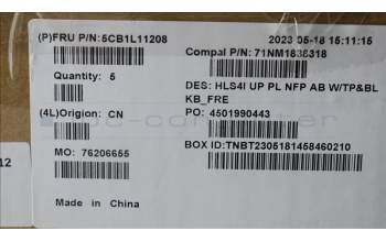 Lenovo 5CB1L11208 Tastatur inkl. Topcase_FRA C82XD NFP AB BL PL