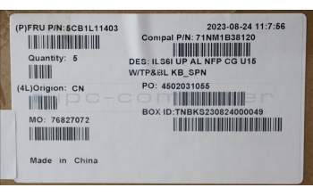 Lenovo 5CB1L11403 Tastatur inkl. Topcase_SPA C82XF NFP CG BL AL