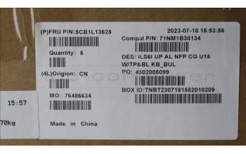 Lenovo 5CB1L13625 Tastatur inkl. Topcase_BUL C82XF NFP CG BL AL