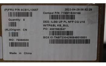 Lenovo 5CB1L13657 Tastatur inkl. Topcase_BUL C82XF NFP CG BL PL