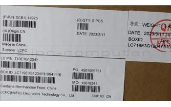 Lenovo 5CB1L14973 Tastatur inkl. Topcase deutsch L82XR NFP AG BL