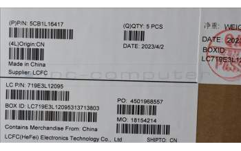 Lenovo 5CB1L16417 Tastatur inkl. Topcase deutsch L82XQ AB NBL