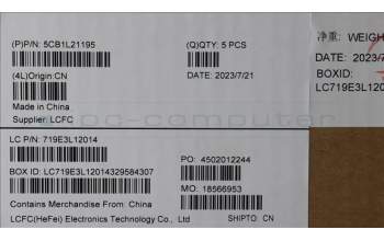 Lenovo 5CB1L21195 Tastatur inkl. Topcase ASM_EURO ENGL82XQABFPBL