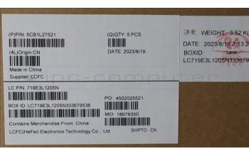 Lenovo 5CB1L27521 Tastatur inkl. Topcase ASM_POR L82XQ AG BL