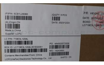 Lenovo 5CB1L28360 Tastatur inkl. Topcase ASM_BEL L82XQ FBFP NBL