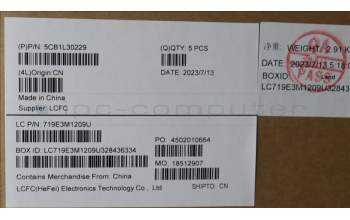 Lenovo 5CB1L30229 Tastatur inkl. Topcase ASM_NORDIC L82XN NFP AG