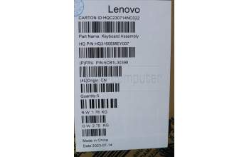 Lenovo 5CB1L30398 Tastatur inkl. Topcase ASM_EURO ENG H83AN ARGY