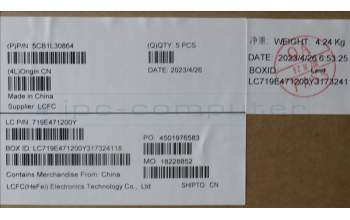 Lenovo 5CB1L30864 Tastatur inkl. Topcase französisch/arabsichL82WKONGYRGB