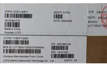 Lenovo 5CB1L30877 Tastatur inkl. Topcase ASM_RUS L82WK ONGY RGB