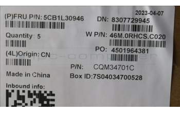 Lenovo 5CB1L30946 Tastatur inkl. Topcase ASM_HBW W 82Y1 AB