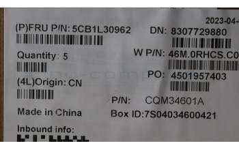 Lenovo 5CB1L30962 Tastatur inkl. Topcase ASM_UK W 82Y1 AG