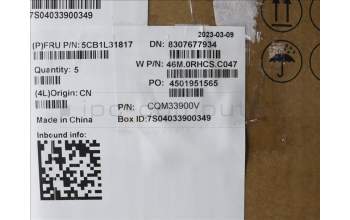 Lenovo 5CB1L31817 Tastatur inkl. Topcase deutsch W 82Y1 AG