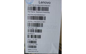 Lenovo 5CB1L31851 Tastatur inkl. Topcase spanisch H 82YN FP STGY