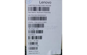 Lenovo 5CB1L31852 Tastatur inkl. Topcase schweiz H 82YN FP STGY