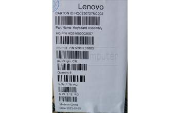 Lenovo 5CB1L31883 Tastatur inkl. Topcase spanisch H 82YN NFP STGY