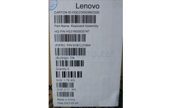 Lenovo 5CB1L31894 Tastatur inkl. Topcase ASM_BEL H 82YN NFP STGY