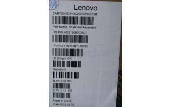 Lenovo 5CB1L39185 Tastatur inkl. Topcase ASM_ENG H 82YN NFP ARGY