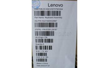 Lenovo 5CB1L39187 Tastatur inkl. Topcase ASM_CZE/SLK H82YN NFPAG