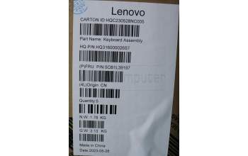 Lenovo 5CB1L39197 Tastatur inkl. Topcase ASM_FRA H 82YN NFP ARGY