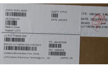 Lenovo 5CB1L39250 Tastatur inkl. Topcase ASM_ITA L82WR RGB WTWOL