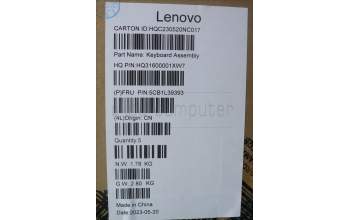 Lenovo 5CB1L39393 Tastatur inkl. Topcase ASM_EURO ENG H82Y7SGPS