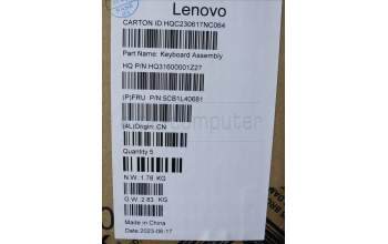 Lenovo 5CB1L40681 Tastatur inkl. Topcase ASM_HUN H 82Y7 TT NPS