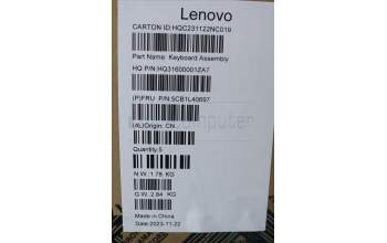 Lenovo 5CB1L40697 Tastatur inkl. Topcase ASM_RUS H 82Y7 TT NPS