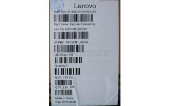 Lenovo 5CB1L40699 Tastatur inkl. Topcase ASM_SLV H 82Y7 TT NPS