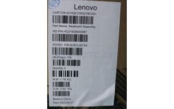 Lenovo 5CB1L40704 Tastatur inkl. Topcase schweiz H 82Y7 TT PS