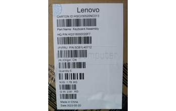 Lenovo 5CB1L40712 Tastatur inkl. Topcase ASM_UK H 82Y7 TT PS