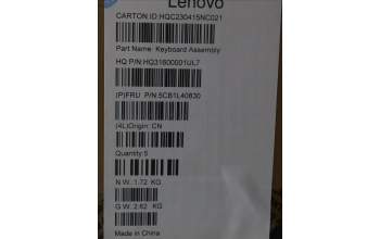 Lenovo 5CB1L40830 Tastatur inkl. Topcase ASM_RUS H 82YL NFP STGY