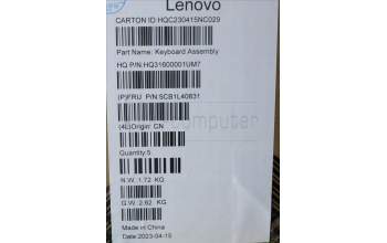 Lenovo 5CB1L40831 Tastatur inkl. Topcase ASM_SLV H 82YL NFP STGY
