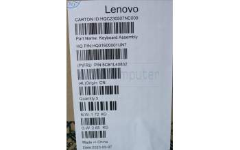 Lenovo 5CB1L40832 Tastatur inkl. Topcase spanisch H 82YL NFP STGY